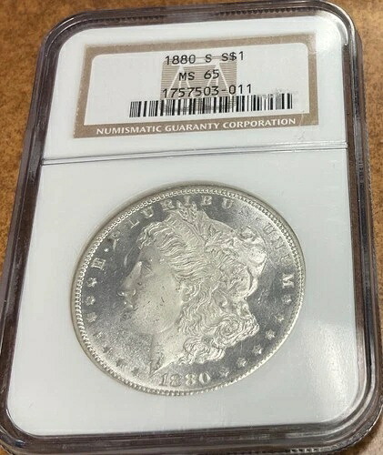 1880-S モーガン銀貨 NGC MS65 は PL に見えます。