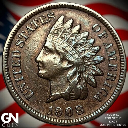 1908年 Sインディアンヘッドセントペニー M1014