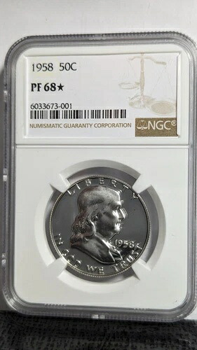 1958 50C NGC PF68 * (スター) - 6033673-001-
