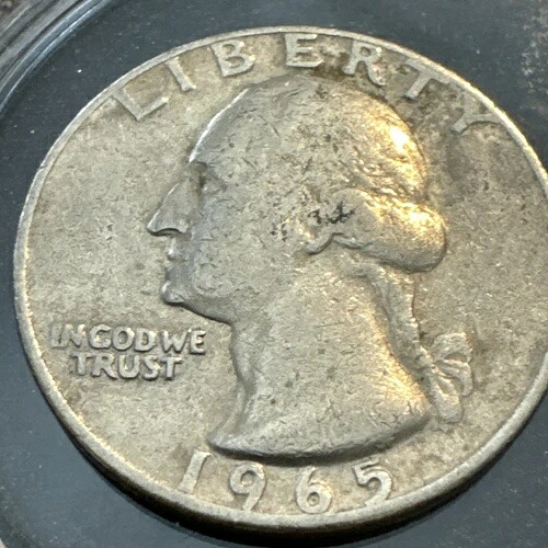 1965年 ワシントンクォーター ミントマークリムレターエラー USコイン-