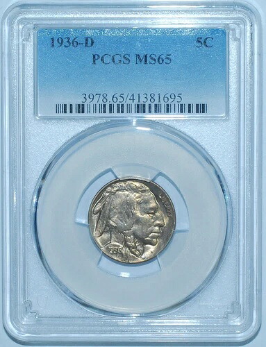 1936 D PCGS MS65 バッファローニッケル