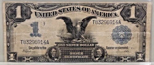 1899年流通1ドル米国銀券「ホースブランケット」