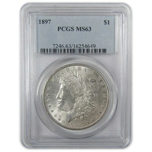 1897年 モルガン・ダラー MS 63 PCGS シルバー 未流通 1ドルコイン SKU:I20029