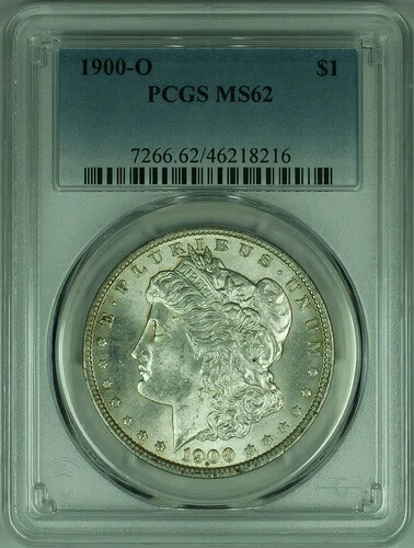 1900-O モルガン銀貨 PCGS MS-62 (47)