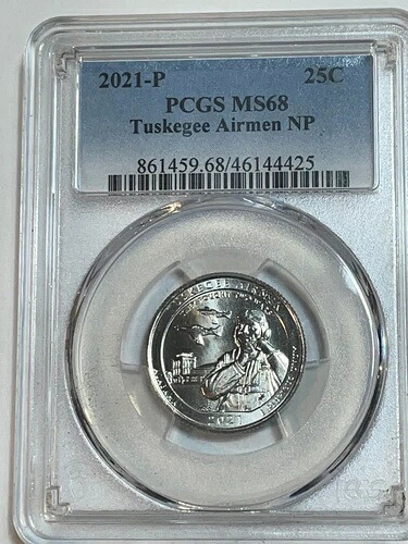 2021 P PCGS MS68 タスキーギ・エアメン・クォーター 51,480円
