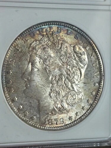 1879 S $1 モルガン・ダラー ANACS MS64「ソープボックス」トーン #838729