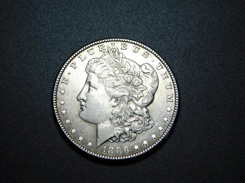 古い米国銀貨 1886年 モルガン・ダラー