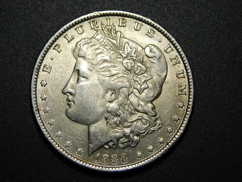 古い米国銀貨 1888年 モルガン・ダラー