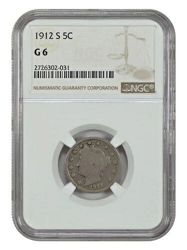 1912-S 5C NGC Good 06 - リバティニッケル - 少量発行 51,480円