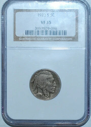 1923 S NGC VF35 バッファローニッケル