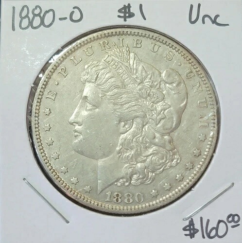 1880 O 1ドル 未使用 UNC