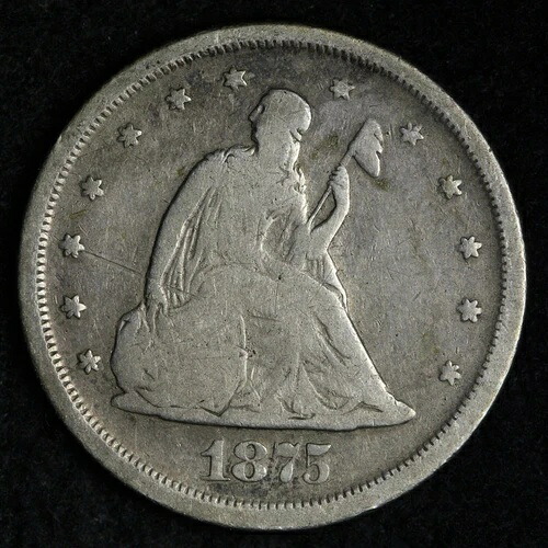 1875-S 20セント銀貨 美品 E226 KPN