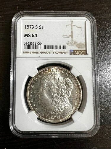 NGC MS64 ~ 1879-S モルガン銀貨