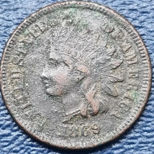 1869年インディアンヘッドセント1セント 優良グレード VF - XF 詳細 #72993 56,100円