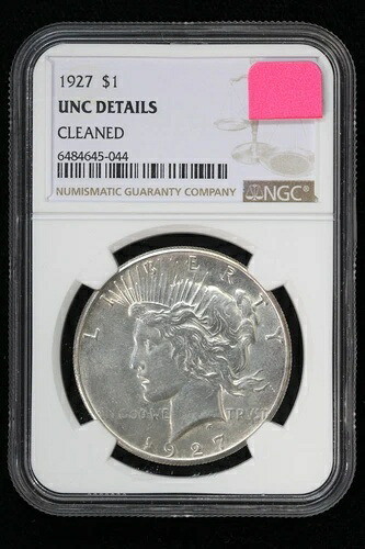 1927年 ピースダラー NGC 未開封 詳細クリーニング済み 3WLC
