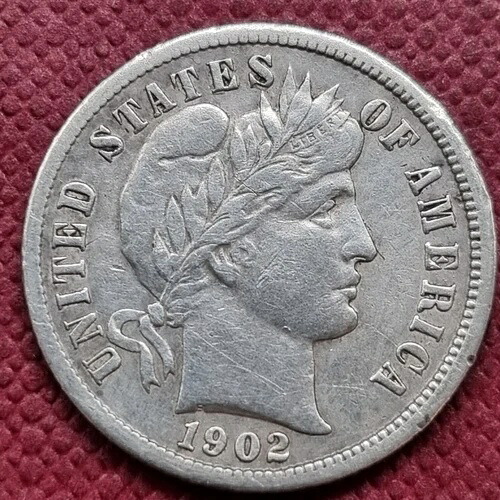 1902年 S バーバー ダイム 10セント 良質 XF #76076 56,100円