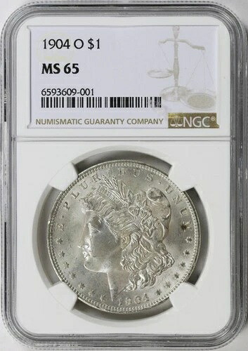 1904-O 1ドル モルガン・ダラー NGC MS65