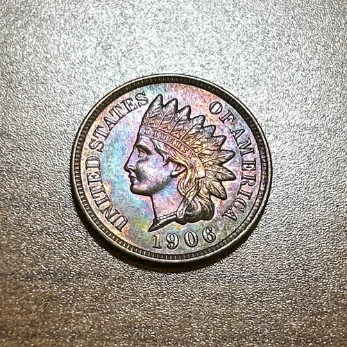 1906年インディアンヘッドセントジェムBU未流通レインボートーニング 56,100円