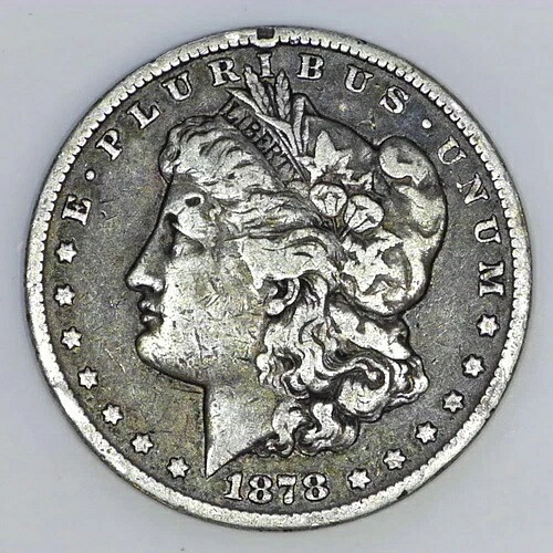 ~アーリーアメリカンシルバー~ 1878-CC モルガン銀貨 90% US $1 銀 e374