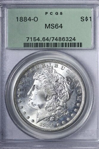 BU 1884-O モルガン銀貨 PCGS MS64 OGH YXLY