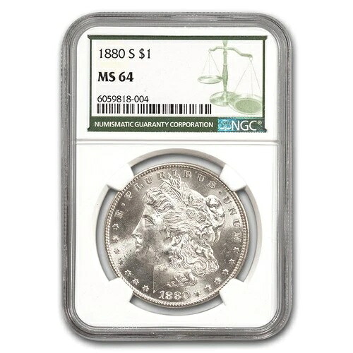 1880-S モルガン・ダラー MS-64 NGC (グリーンラベル)