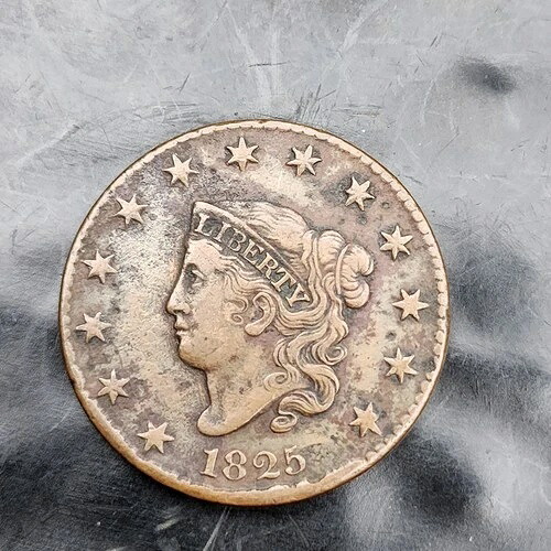 1825年コロネット・マトロンヘッド・ラージセントXF詳細米国銅貨
