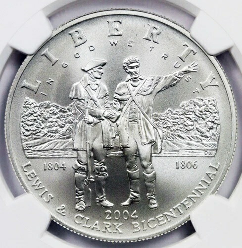 2004 P ルイス・クラーク生誕200周年記念銀貨 $1 MS 70 NGC