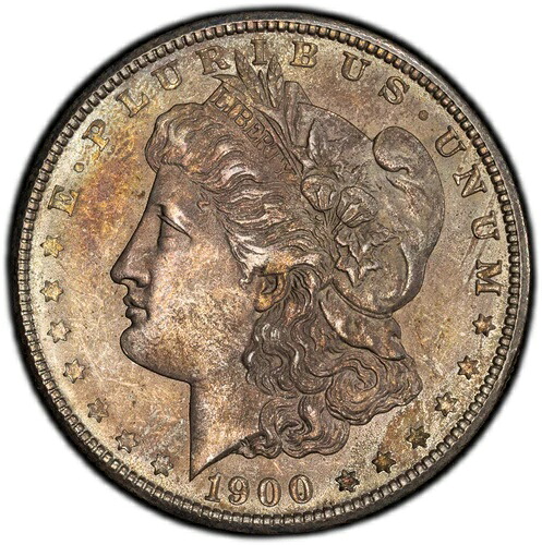 PCGS MS64 1900年 モルガン・ダラー パティナ・トーン フィラデルフィア