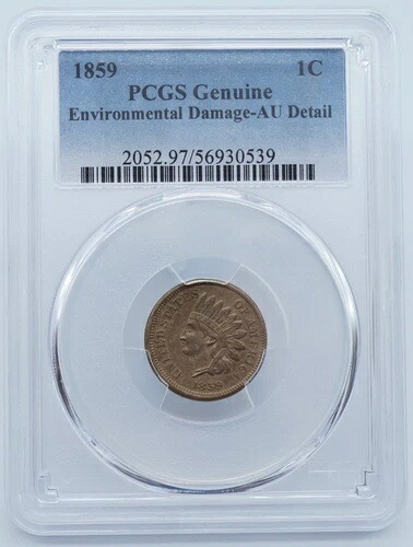1859年製インディアンセント 1C PCGS 純正環境ダメージ AU 詳細 - U1369｜WORLD RESOURCE【QUEEN店】