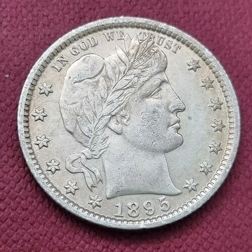 1895年製 バーバークォーター 25セント 高級AU #43643 56,870円