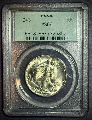 1943年ウォーキング・リバティ・ハーフダラー50セント - PCGS MS66