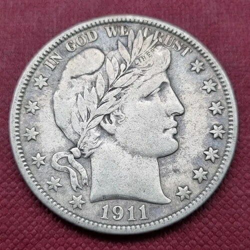 1911年 S バーバー ハーフダラー 50セント ベターグレード XF + #47412｜WORLD RESOURCE【QUEEN店】 56,870円
