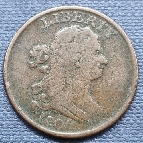 1806年 ドレープバスト ハーフセント 1/2セント 良品 VF #61512