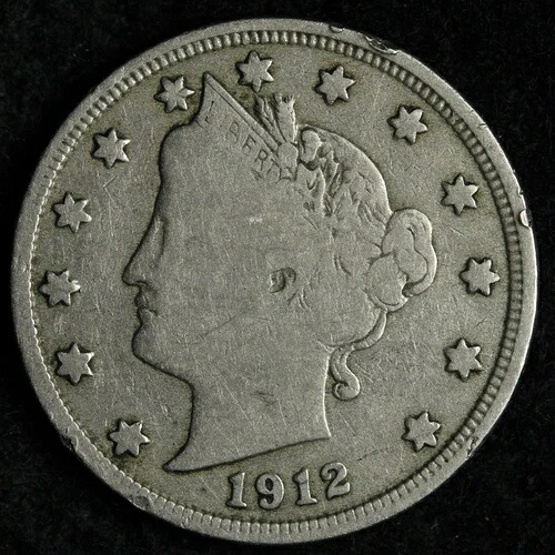 1912-S リバティ V ニッケル 美品 E253 ZTCNT
