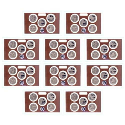 2018 S プルーフ パークス クォーターセット 10 パック ATB 箱や COA なし 50 CN クラッドコイン