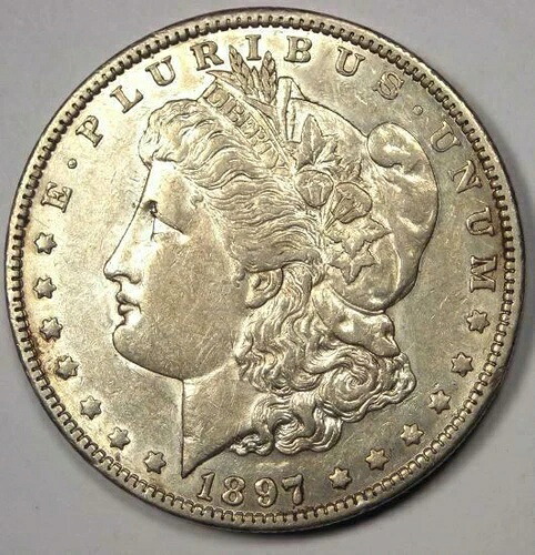 1897-O モーガン シルバー ダラー $1 - チョイス AU - 素晴らしいディテールと光沢!