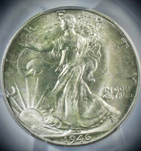 1946-D リバティウォーキングハーフダラー PCGS MS-66 - ミントステート 66