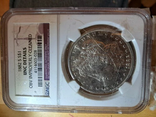 1882年 S モルガン銀貨 NGC MS 64