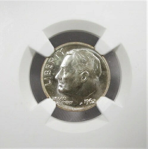 1962年-D ローポップ シルバールーズベルト ダイム NGC MS67+ コイン AJ145- 71,390円