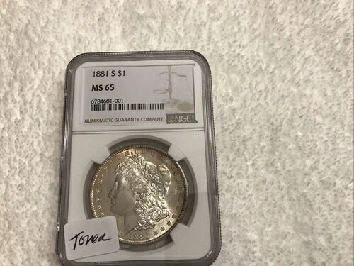 1881-S モルガン・ダラー - MS-65 NGC。トナー 71,390円