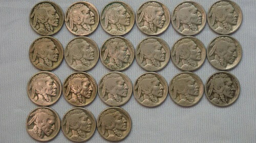 21 バッファロー ニッケルズ グループ運営 - 1913-1921 - 21 コイン - 5C-