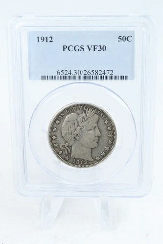 1912-P PCGS VF30 バーバー ハーフダラー ビジネス ストライク 50セント｜WORLD RESOURCE【QUEEN店】