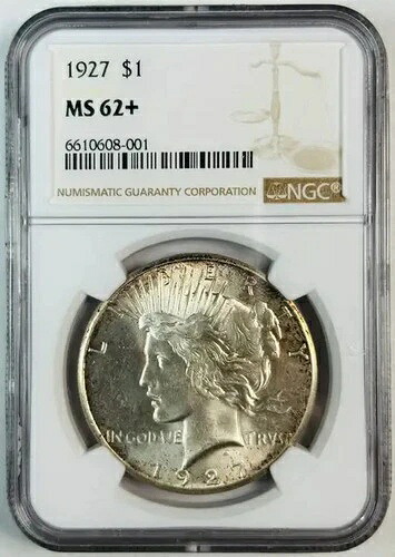 1927年 ピースダラー NGC MS-62+ プラス