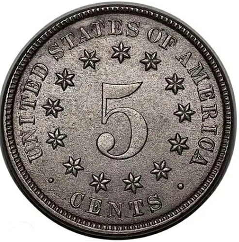 1882年シールドニッケルクールダイクラック表面コイン価格#161