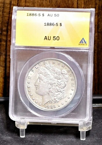 1886-S モルガン・ダラー - ANACS AU50 (#58565-L)