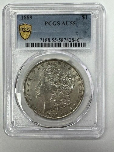 1889年 モルガン銀貨 PCGS AU 55
