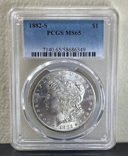 1882-S モルガン銀貨 - PCGS MS65-鏡面仕上げ-(bin37151D)｜WORLD RESOURCE【QUEEN店】