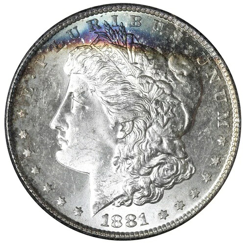 1881-S モルガン銀貨 GEM BU 美しい色調！ E774 RCTE｜WORLD RESOURCE【QUEEN店】