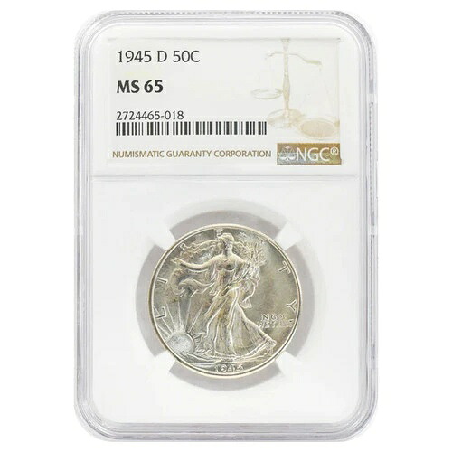 1945-D ウォーキング・リバティ・ハーフダラー MS65 NGC