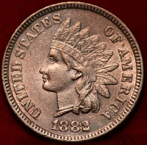 ???? 未使用 1882年 フィラデルフィア造幣局 インディアンヘッド セント（米国）